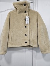 BNWT Zara Beige Faux Fur Teddy