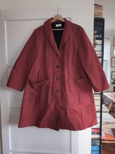 Toast Waxed Mac A line Coat 16 Brick Paprika