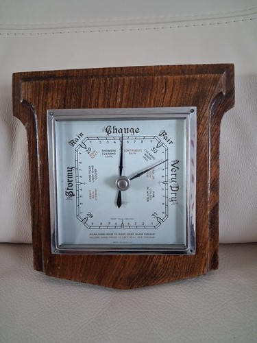 Antique barometer wood mounted