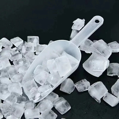 White plastic flour scoop - plastic,