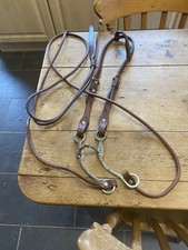 Western One Ear Head stall / Bridle Tan Cob VGC