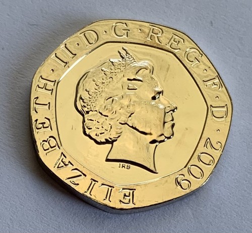 2009 20p coin shield - coin, brilliant