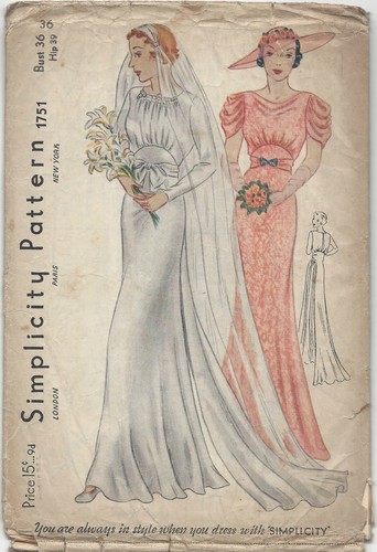 1939 vintage sewing pattern - 1939,