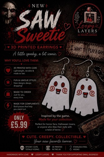 Saw inspired ghost dangle - inspired,