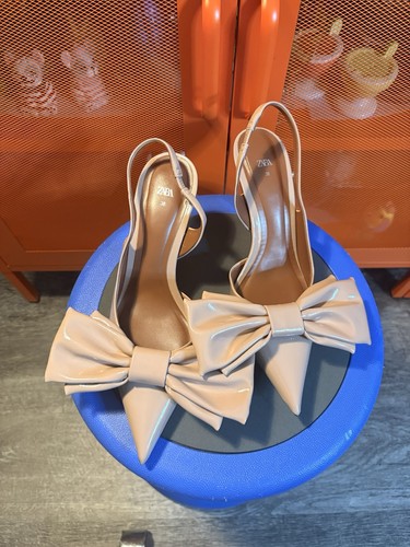 Zara nude beige patent - nude,