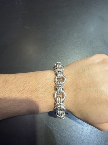 Sterling silver cable link - sterling,