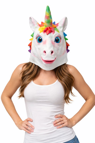 Rainbow unicorn mask - rainbow,