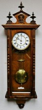 Rare Antique German 8 Day Mahogany Vienna Regulator Timepiece Wall Clock