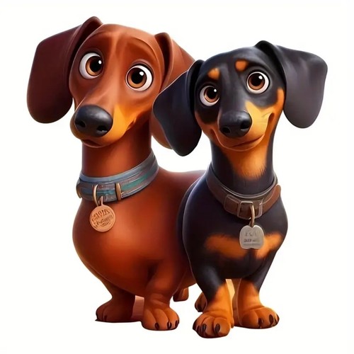Cute sausage dogs large iron - large,