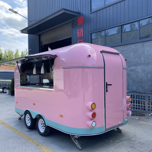 Large pink food trailer mobile - large,
