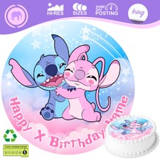 Angel and Stitch Cake Topper