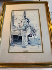 Trevor D. Boult: Signed Print 1992 The Old Stone Sink - Framed & Glazed