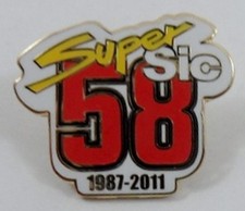 *NEW* Marco Simoncelli enamel badge.Super Sic 58, Moto GP, V Rossi
