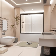 60''x58'' Sliding Shower Tub