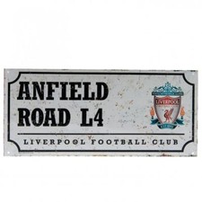 Liverpool FC Retro Street Sign (football club souvenirs memorabilia)