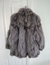 Silver Fox Real Fur Coat