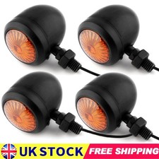 4X Motorcycle Bullet Indicator Turn Signal Light For Chopper Bobber Racer UK