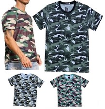 Mens Camouflage Short Sleeve