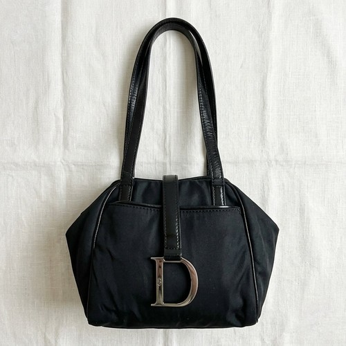 Dior vintage black ring flap - d-ring,