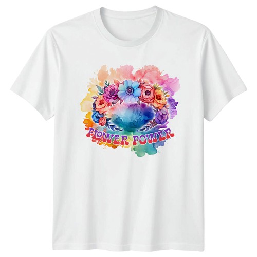 Flower power womens - womens, t-shirt