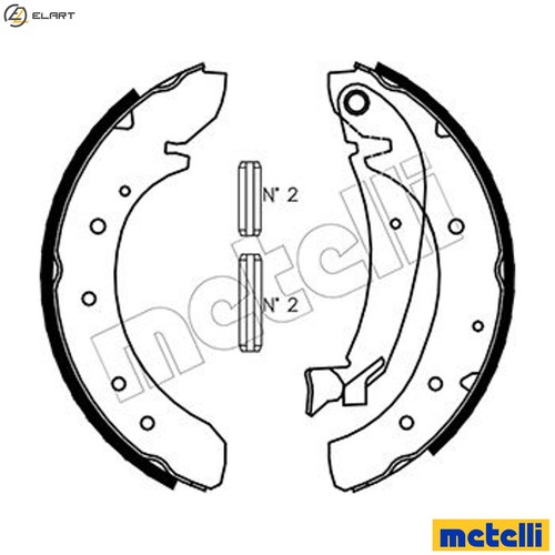 Brake shoe set 0073 for - set,
