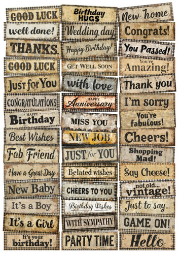 Sentiments vintage mixed - vintage,