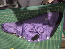 Purple Fleece Lined Dog Coat