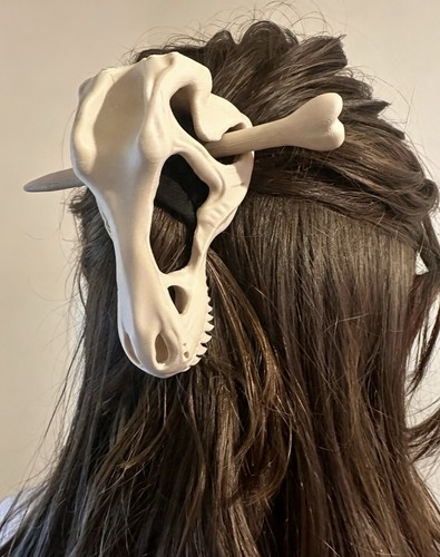 Dinosaur skull hair clip - clip, |