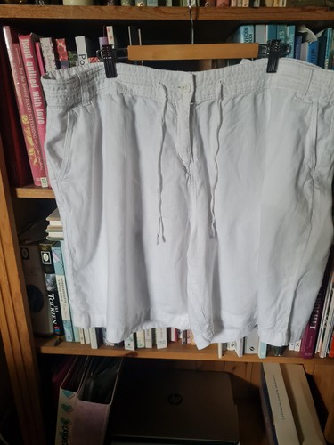 Next white linen shorts - shorts, size