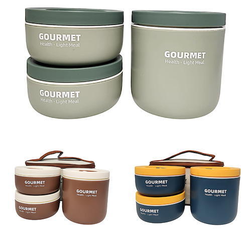 3tier insulated lunch box set - 3tier,