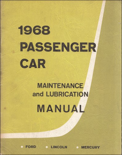 1968 ford maintenance and - ford, lube