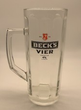1 X Becks 0.5L Pint Glas Lager
