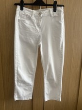 Matalan Women's White Cropped Jeans Size 10