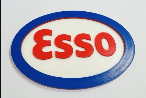 Esso petrol logo sign display - esso,