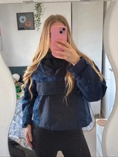 Sweaty Betty Navy And Black Nomad Raincoat Windbreaker Size Small