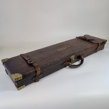 Antique Gallyon & Sons Cambridge Leather Gun Case With Brass Corners 84cm