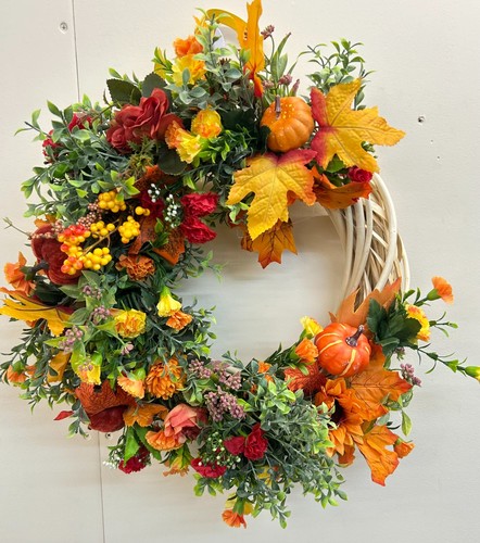 Autumn door wreath artificial - autumn,