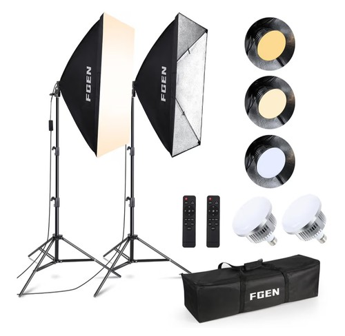 85w dimmable led softbox - 2x,