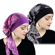 Printed Pre-Tie Headscarf Hair