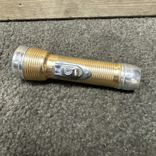 Vintage Pifco Brite Beam 1748 Torch Flash Light silver gold Retro Working