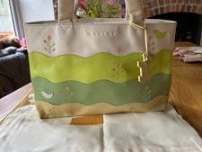 Never Used: Radley HandBag, Cream with Shades of Green, a Bird and Flowers