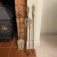 Antique Vintage Brass Fireside