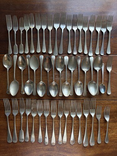 Antique silver plate cutlery - silver,