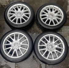 GENUINE SET OF 4 17” VW GOLF MK5 MK6 GT TDI CLASSIX ALLOYS & TYRES 1K0601025AN 