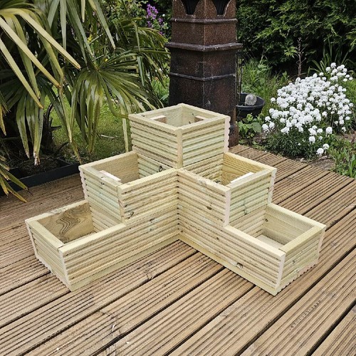 Three tier corner planter - three,
