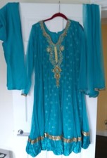 SALWAR KAMEEZ INDIAN 3 PIECE JADE GREEN CHURIDAR  DRESS