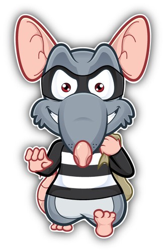 Rat thief cartoon car - rat,