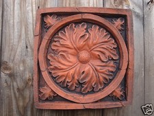 Wall tile decorative stone plaque copy of original Tudor Rose Thistle Gothic