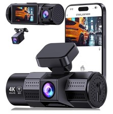 4K Dash Cam, Front Rear and