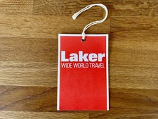 LAKER AIRWAYS VINTAGE AIRLINE BAGGAGE BAG TAG LUGGAGE LABEL 